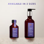 Lightweight argan oil treatment for blonde hair showing packaging texture details