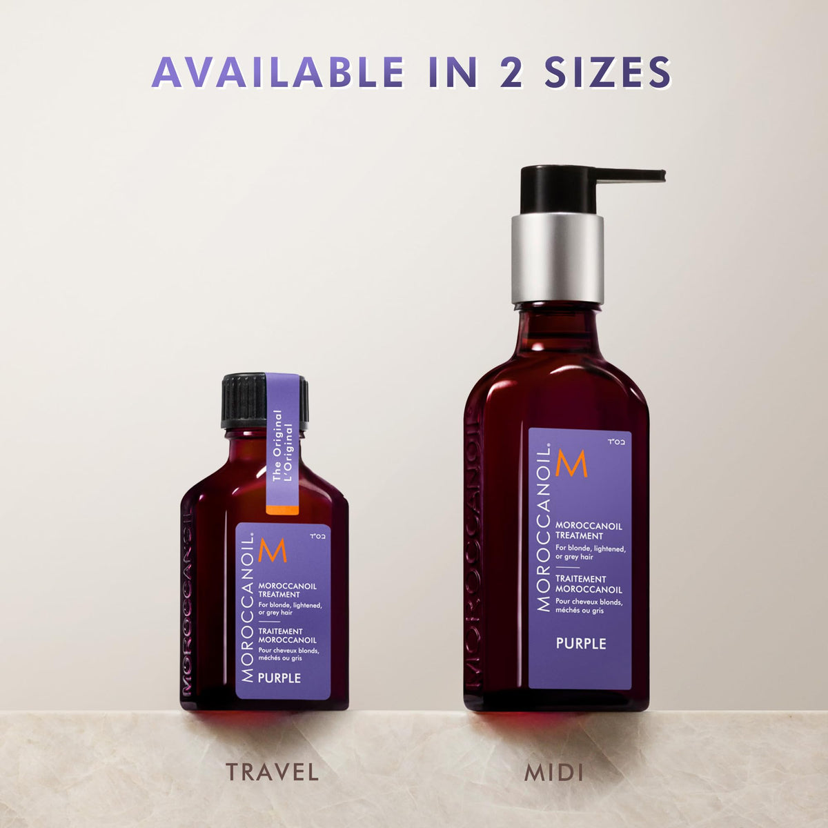 Lightweight argan oil treatment for blonde hair showing packaging texture details