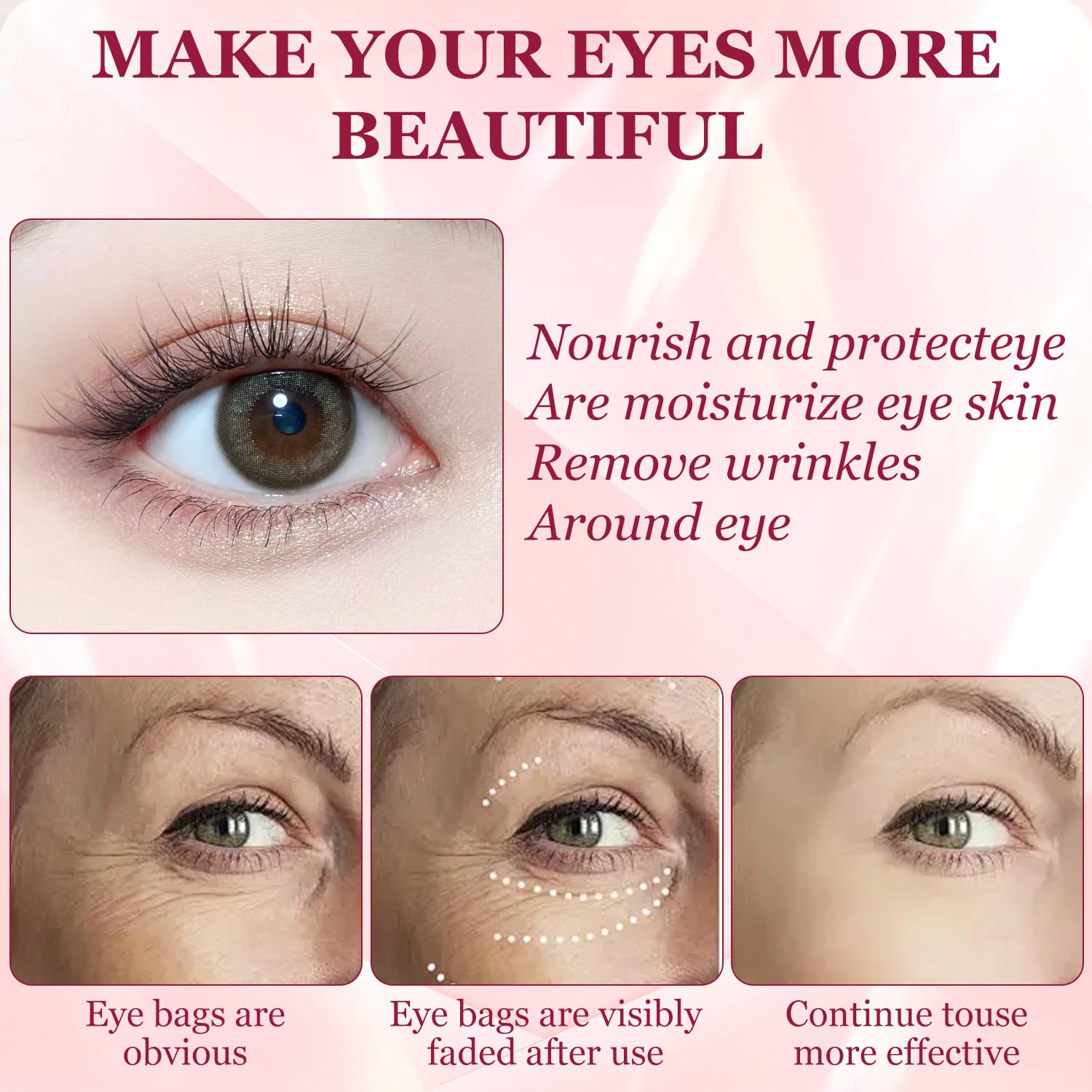 BOTIST calcium volume moisturizing stick targeted on the under eye area for dark circles and fine lines.