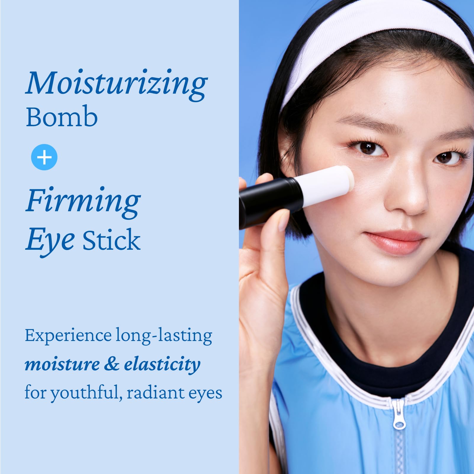 Under-eye firming stick by Belif infused with shea butter to reduce fine lines.