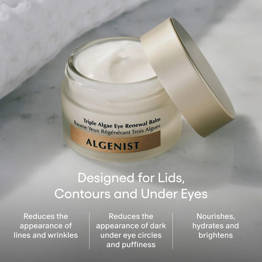 Algenist hydrating vegan eye cream texture close up for dark circles