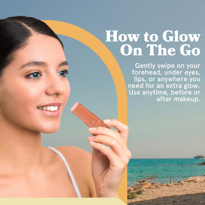 LE GUSHE anti aging under eye brightener stick unboxed showing cream texture