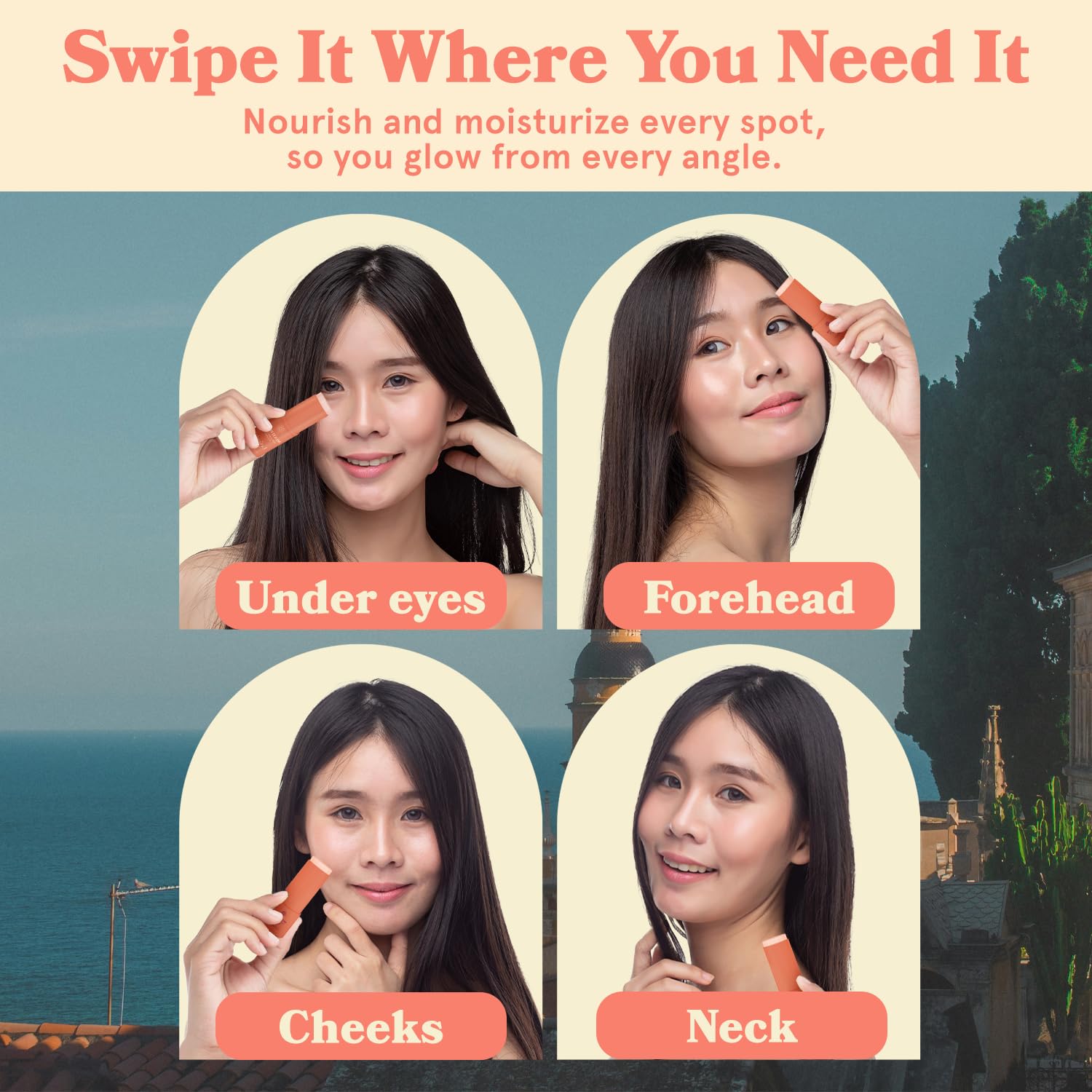 LE GUSHE salmon roe extract and collagen face balm side angle view