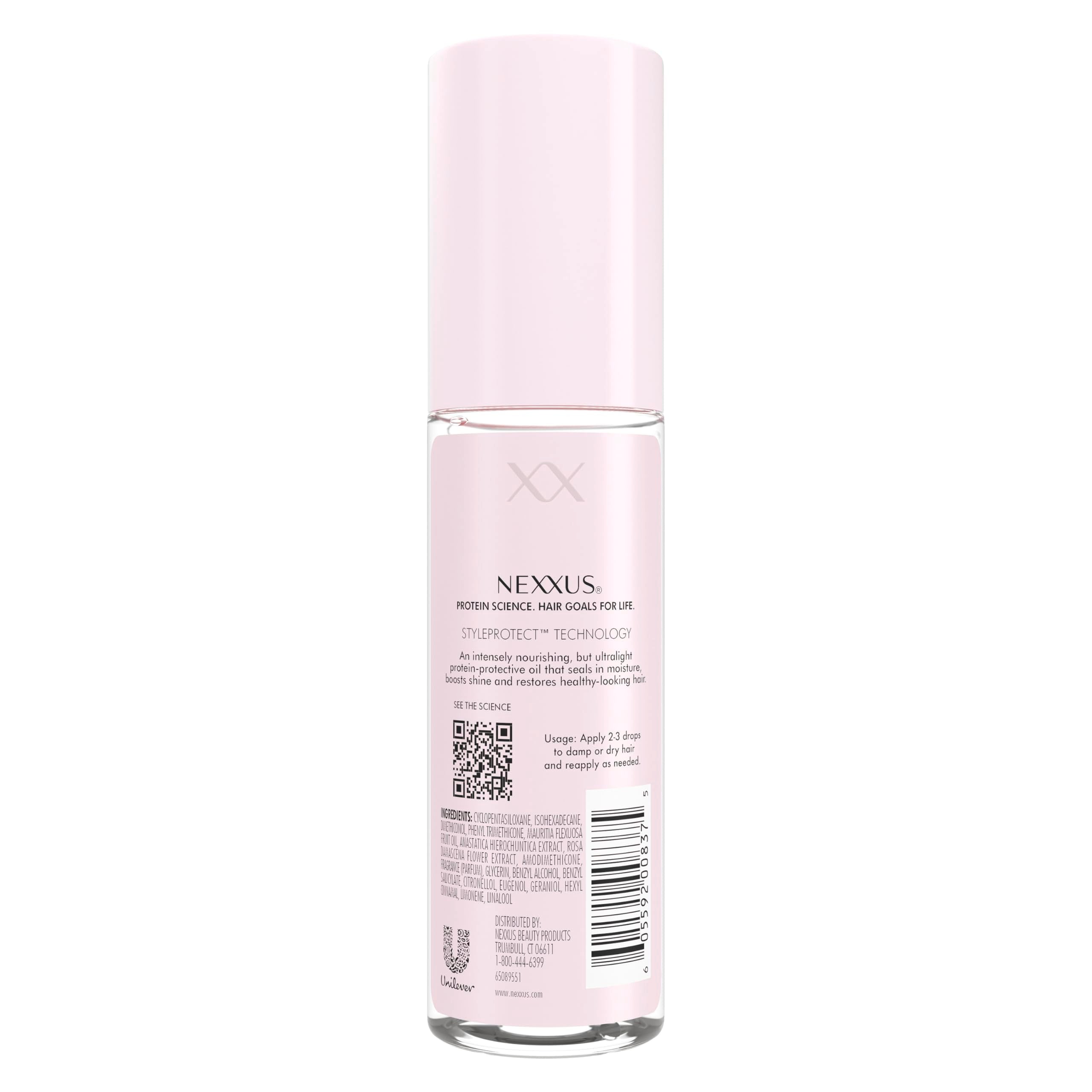 Nexxus Styling Hair Care Hair Oil showing liquid consistency