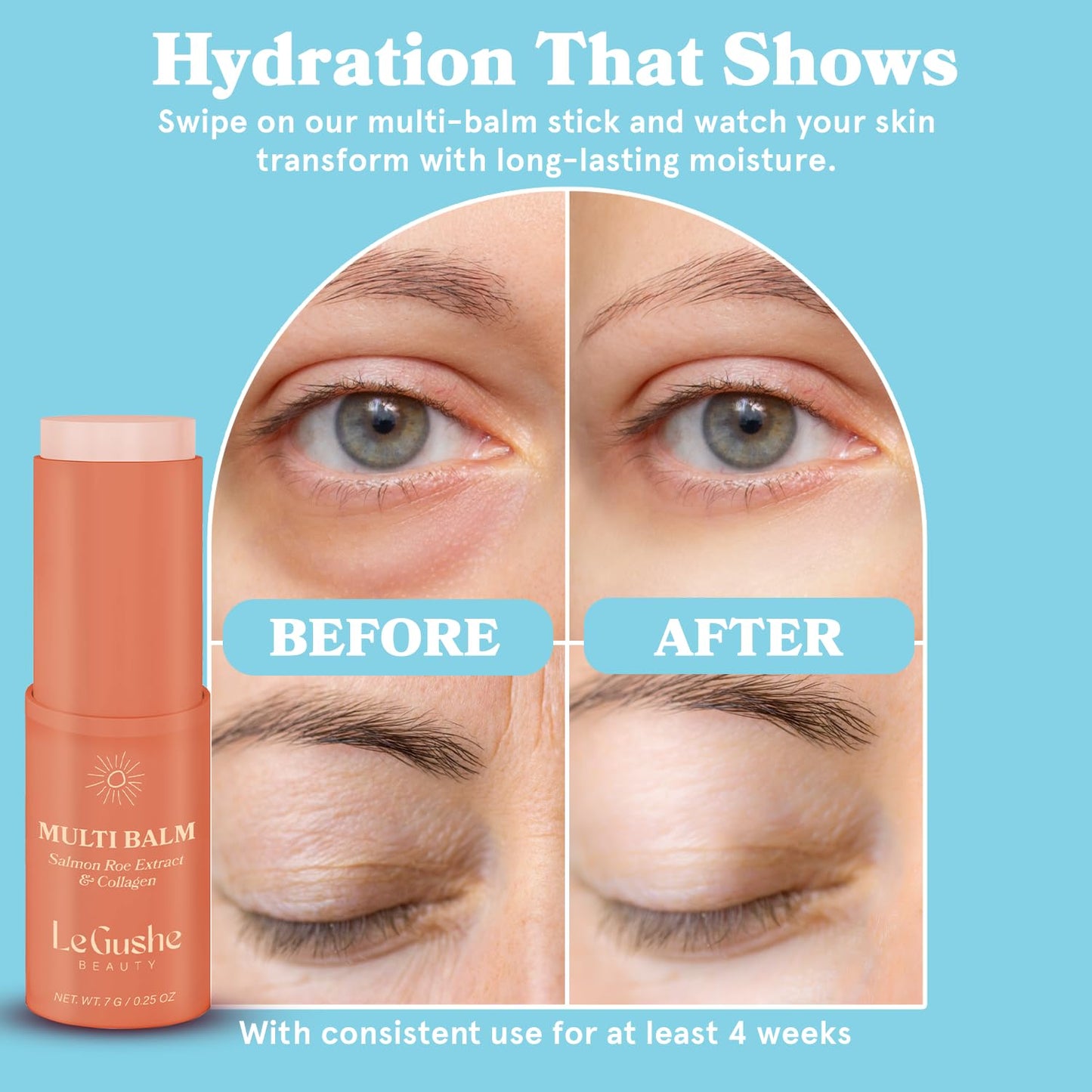 LE GUSHE portable eye cream stick travel friendly beauty packaging