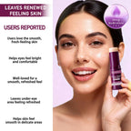 Application of collagen multi balm on neck and face