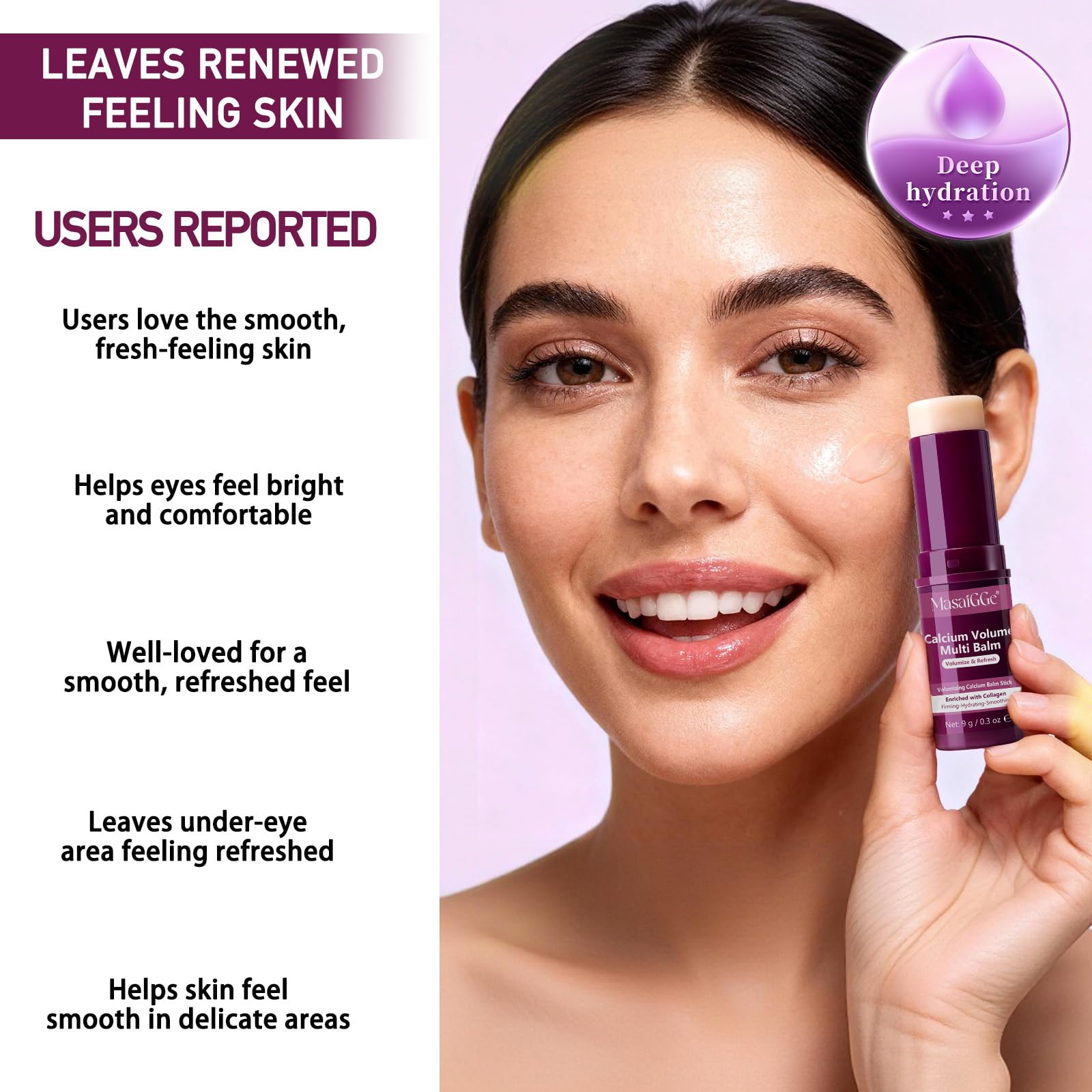Authentic USA imported ABOUME collagen hydrating stick texture