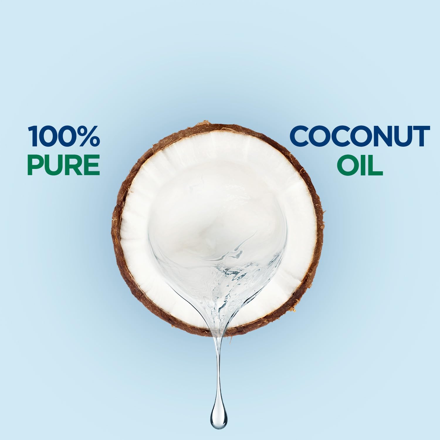 Parachute 100 percent pure unrefined coconut oil back label with ingredient details