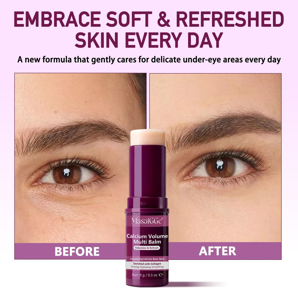 Portable 9 gram skincare stick held in hand