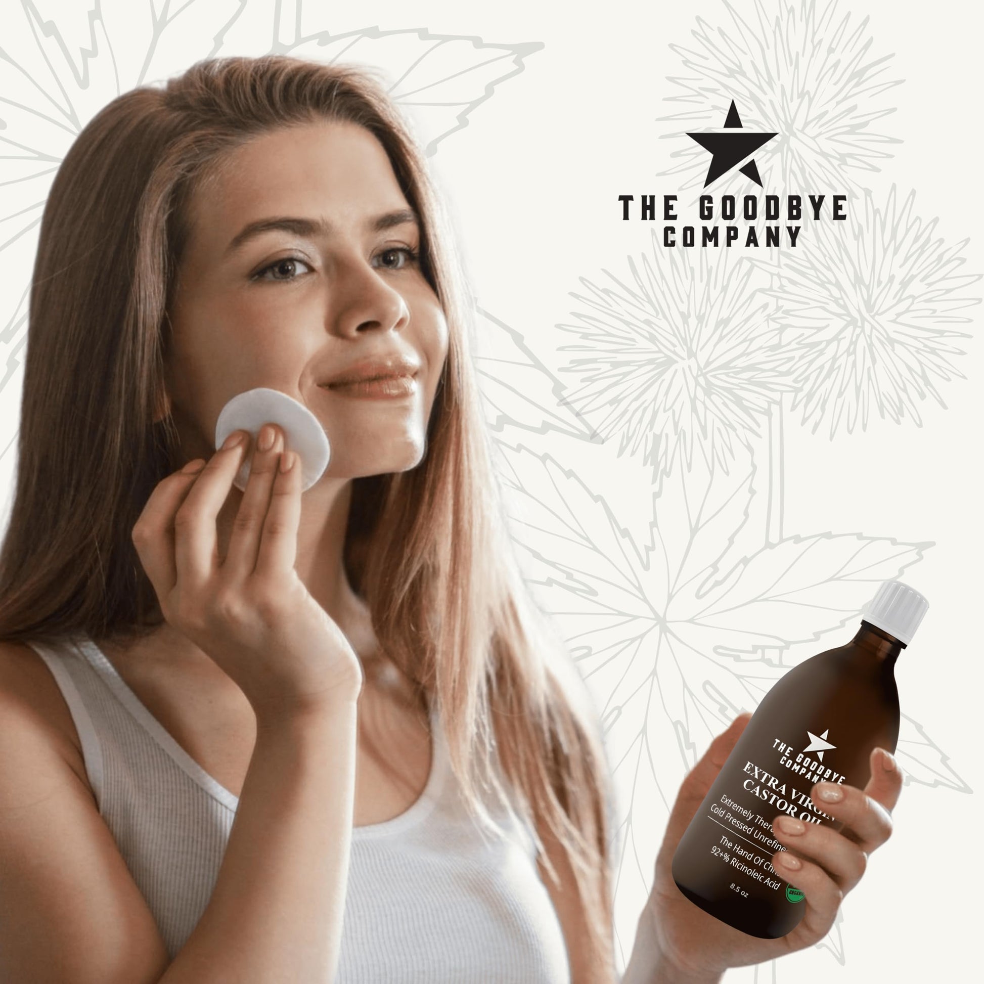 Authentic USA imported The Goodbye Company wellness oil product presentation