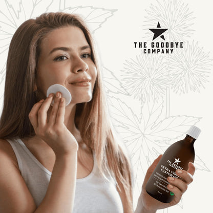 Authentic USA imported The Goodbye Company wellness oil product presentation
