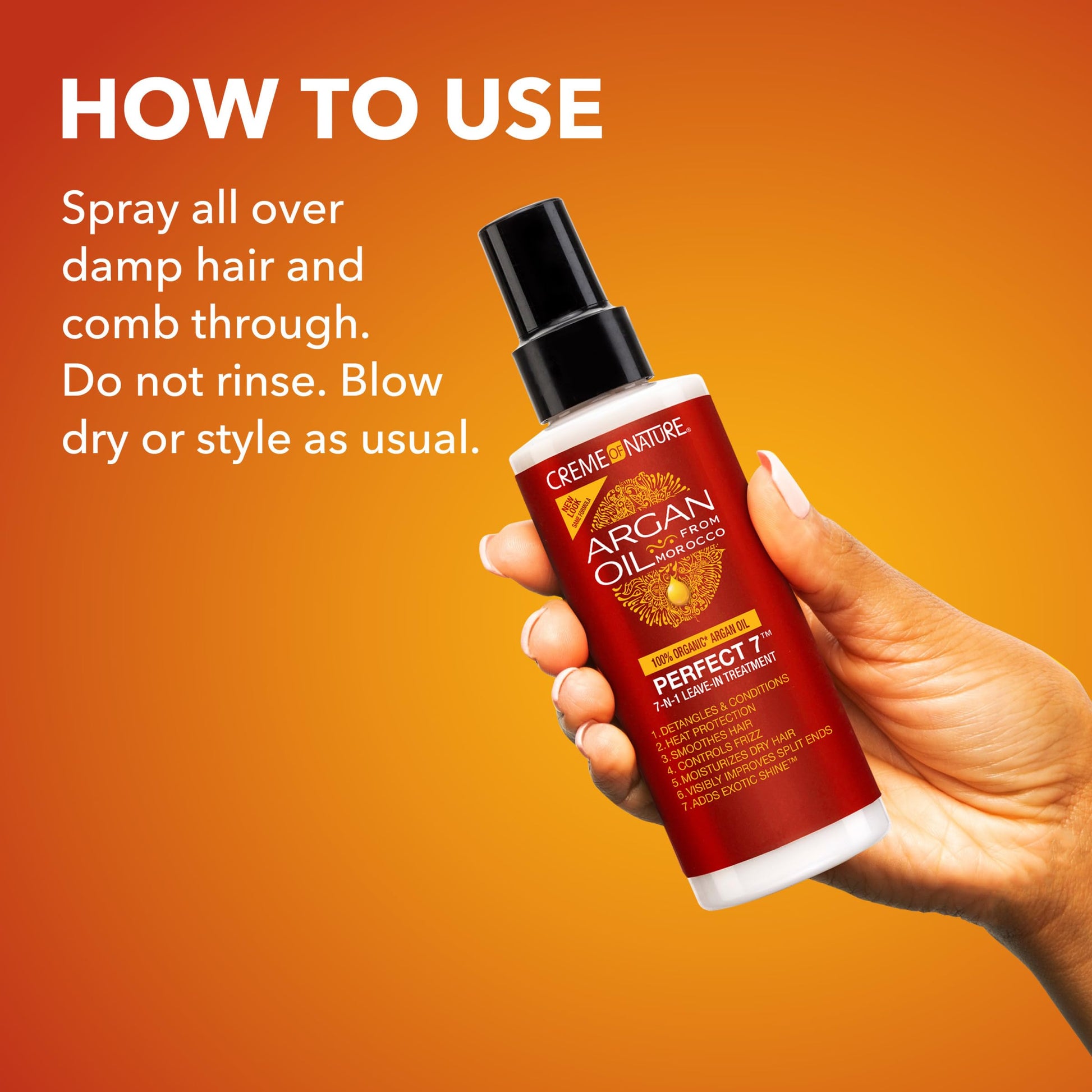 Authentic imported Creme of Nature multi benefit hair spray for all hair textures