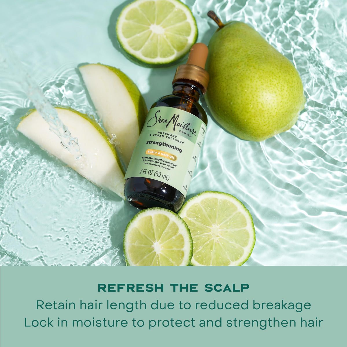 Lightweight cooling hair oil by SheaMoisture for dry scalp care.