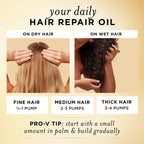 Pantene deep repair hair treatment oil for anti frizz and heat protection