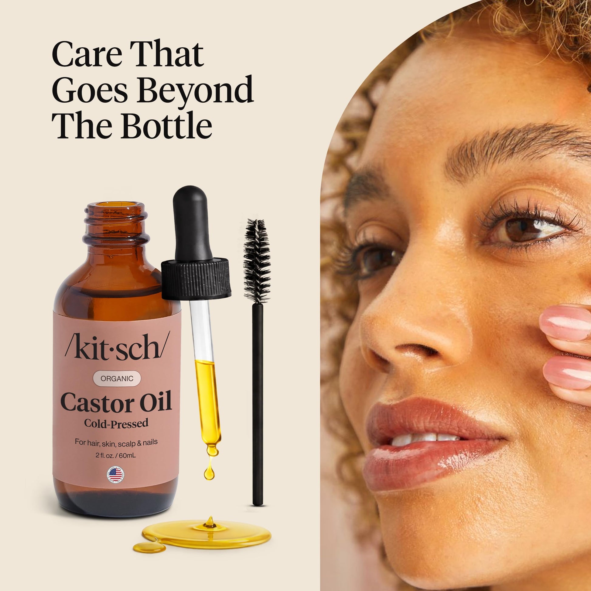 Vegan and cruelty free organic castor oil for cuticle and nail nourishment