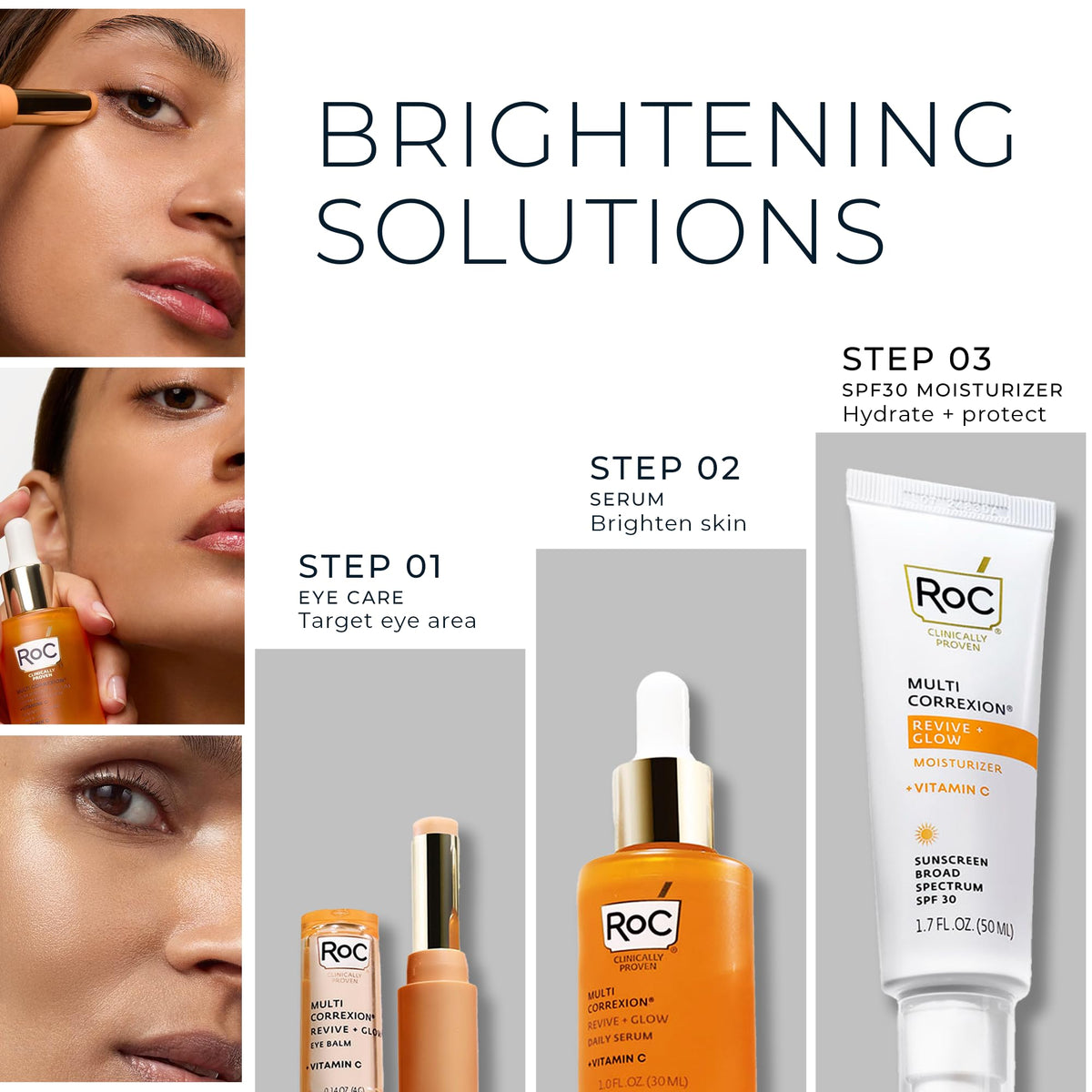 RoC brightening eye balm side profile perspective