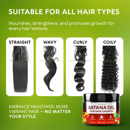 Natural coffee scented batana oil hair mask packaging