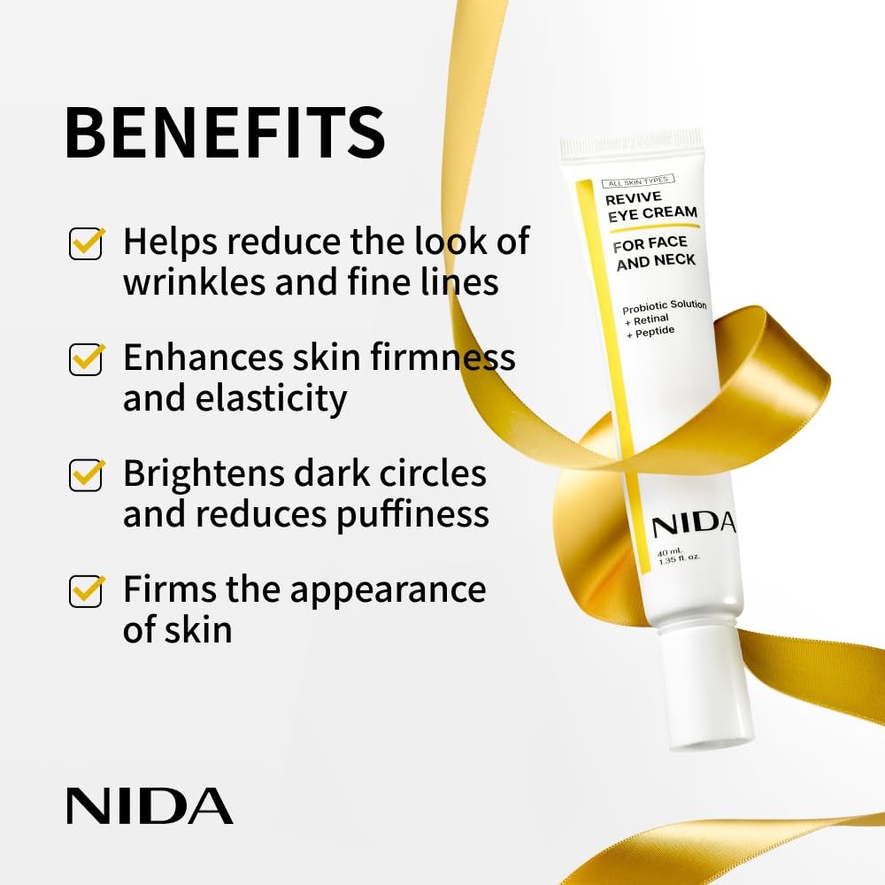 NIDA probiotic solution and retinal eye cream box packaging