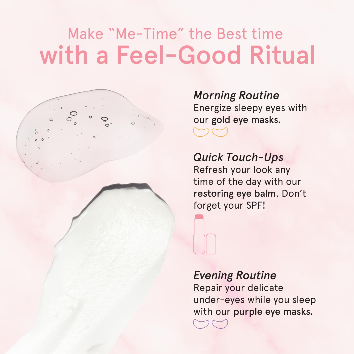 Grace And Stella restoring eye balm stick showcasing the clean vegan formula texture