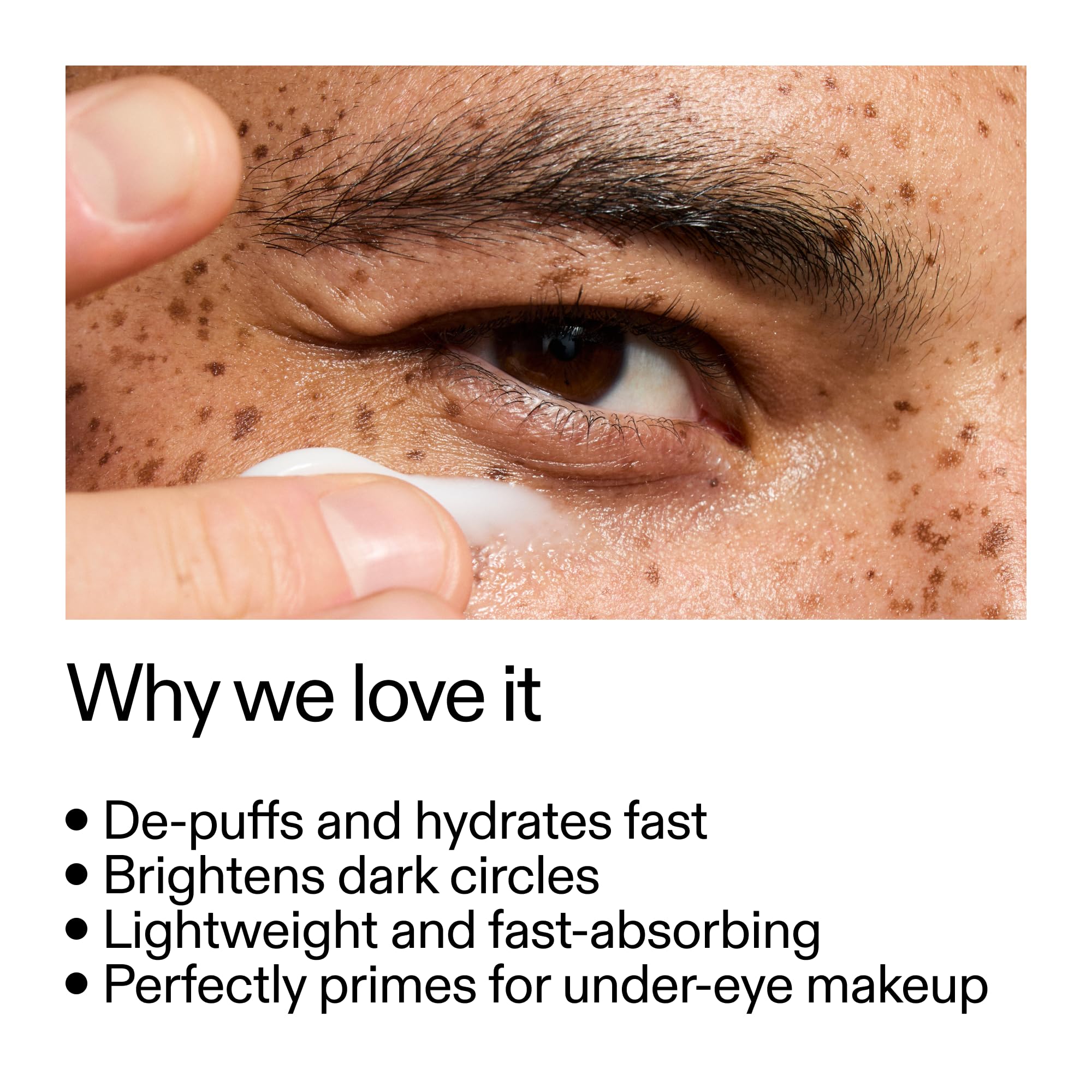 The Inkey List Caffeine Eye Cream in hand