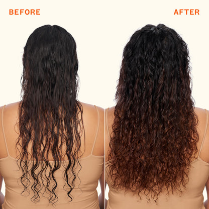 Amika Superfruit Star Lightweight Hair Oil results on smooth frizz free hair