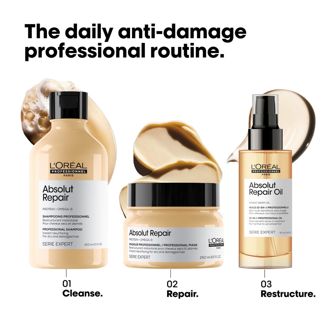 Authentic L'Oreal Serie Expert Absolut Repair leave-in packaging base markings