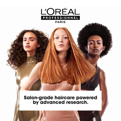 Glossy hair oil application on shiny smooth repaired hair lengths step demonstration