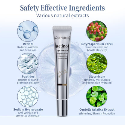 Coinore 0.7 fluid ounce eye cream tube showing the precise applicator tip.