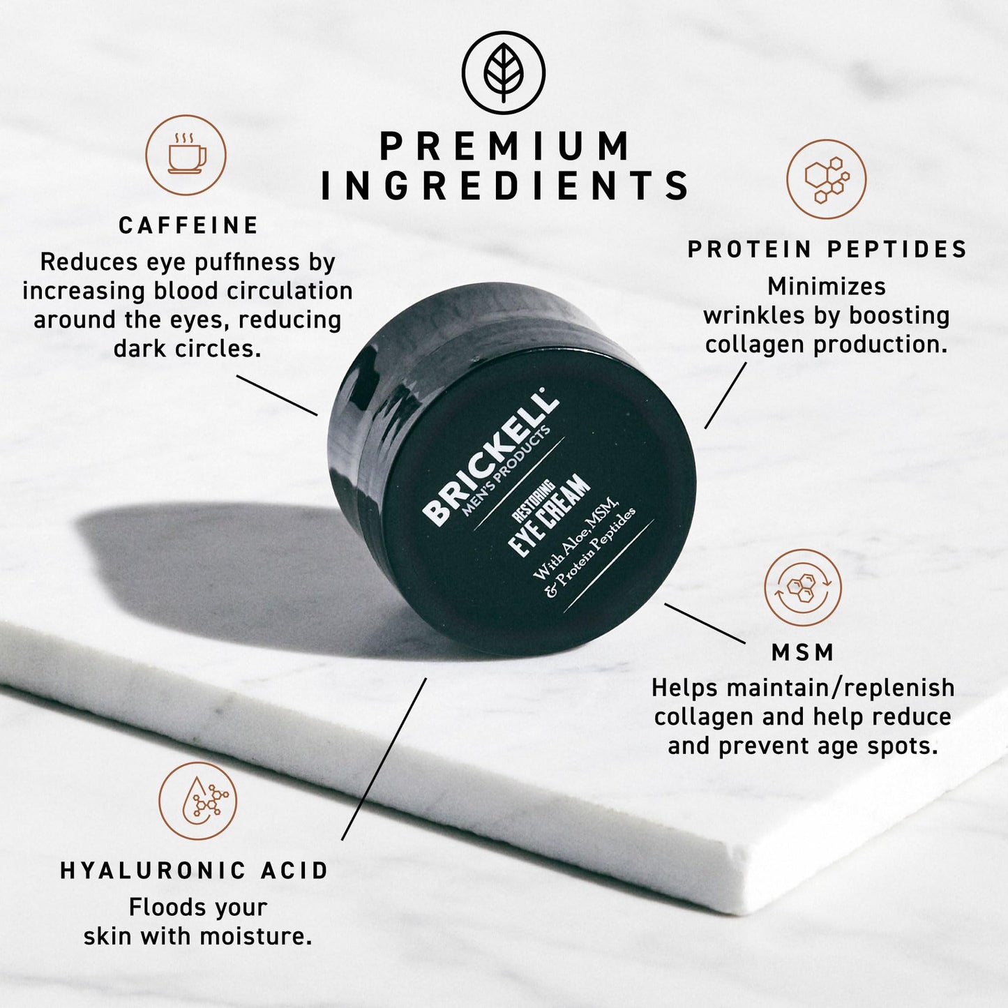 Brickell Men Restoring Under Eye Cream anti aging balm texture