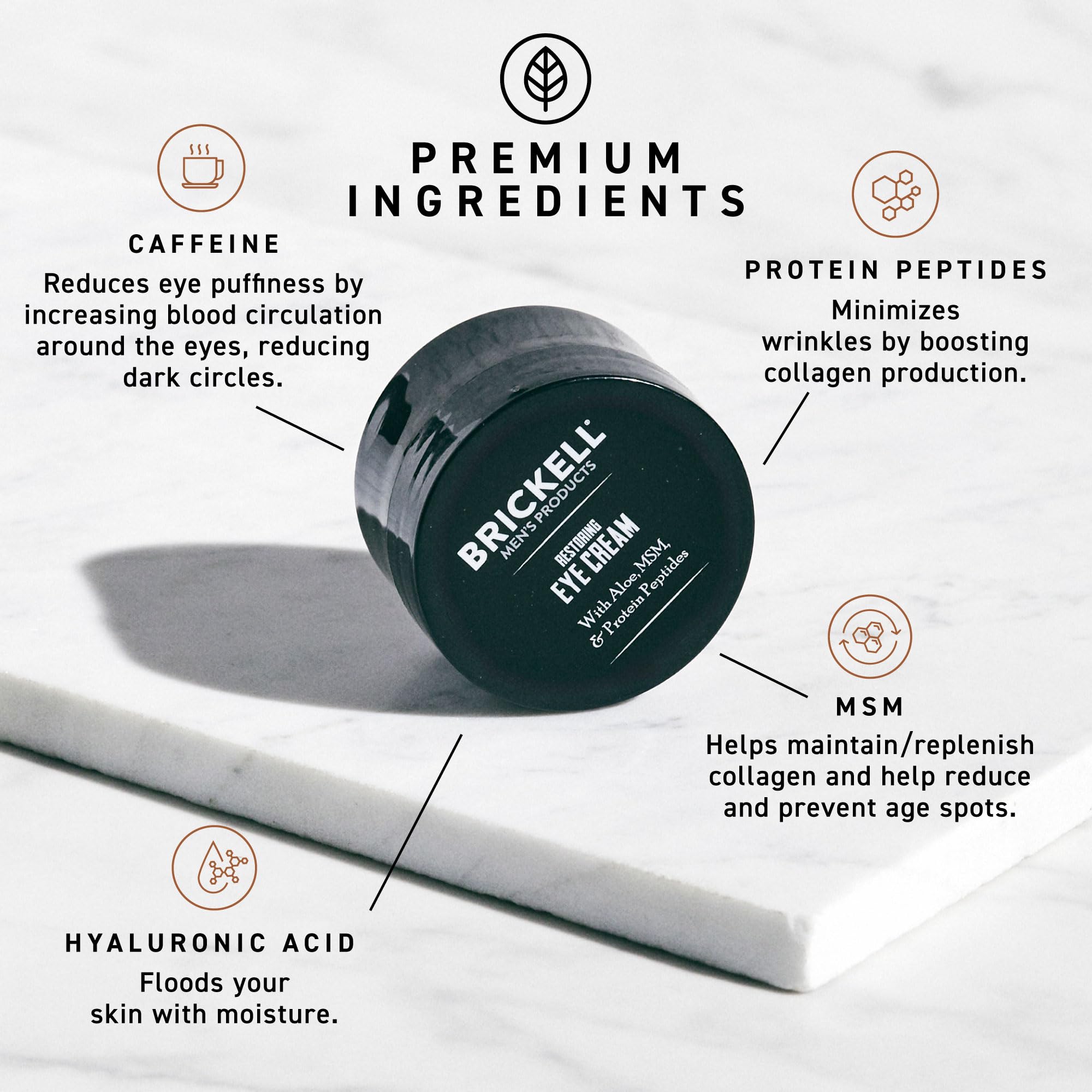 Brickell Men Restoring Under Eye Cream anti aging balm texture