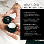 Brickell Men's Restoring Under Eye Cream applied on skin