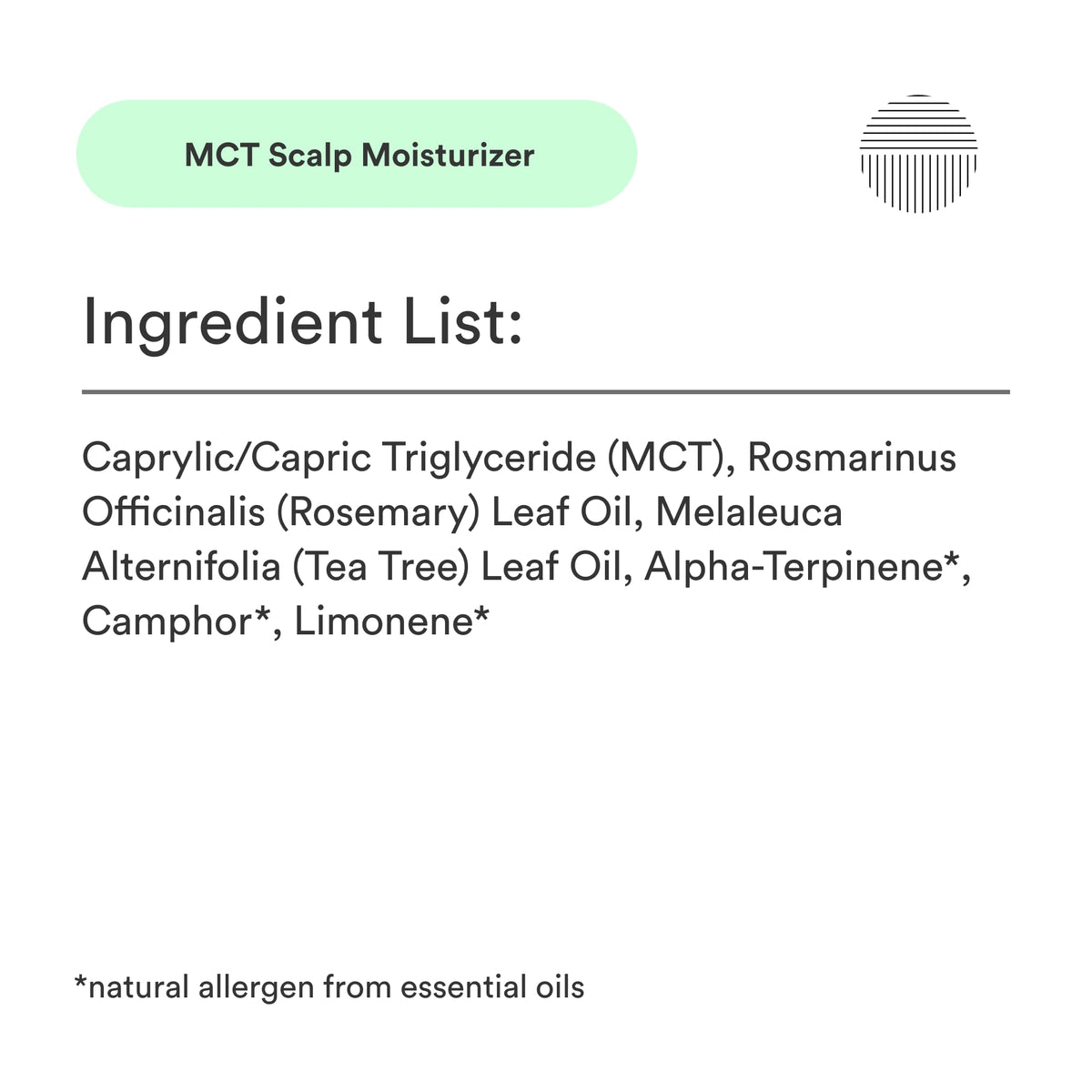 Close-up view of the Dermazen MCT scalp oil dropper and cap design