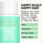 Pacifica clarifying shampoo bottle close up label details