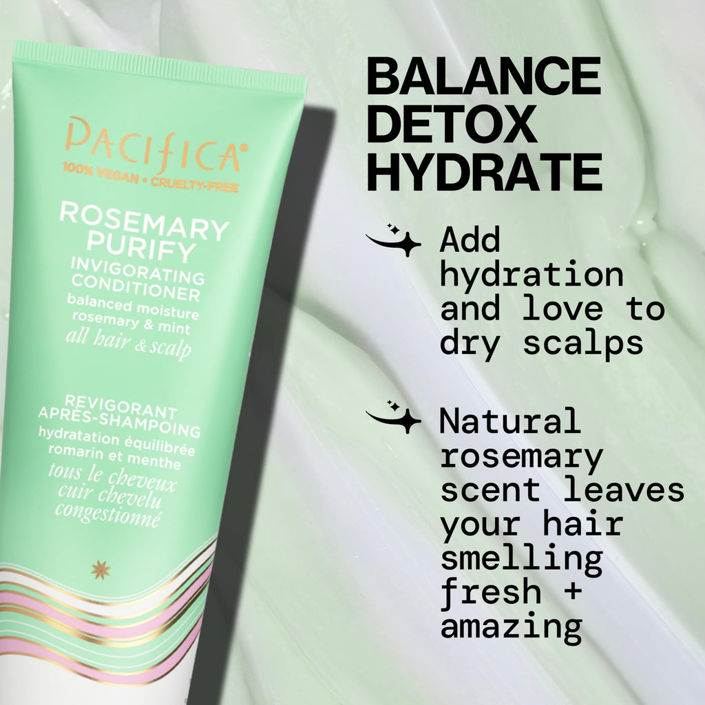 Back of Pacifica shampoo bottle showing ingredients and directions