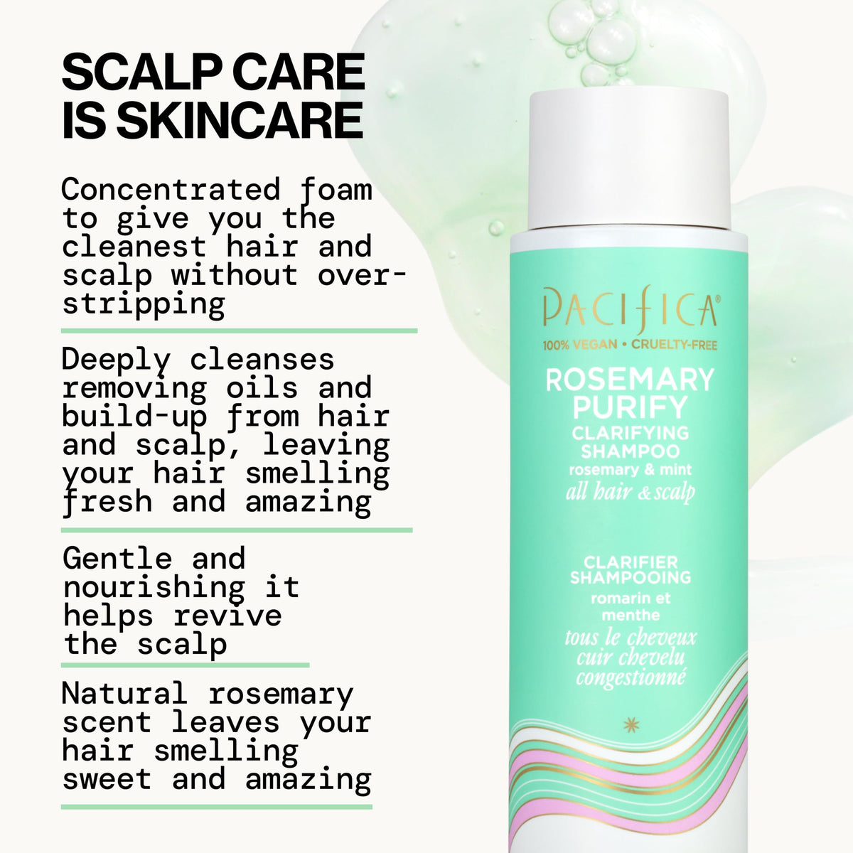 Back of Pacifica conditioner tube showing usage instructions