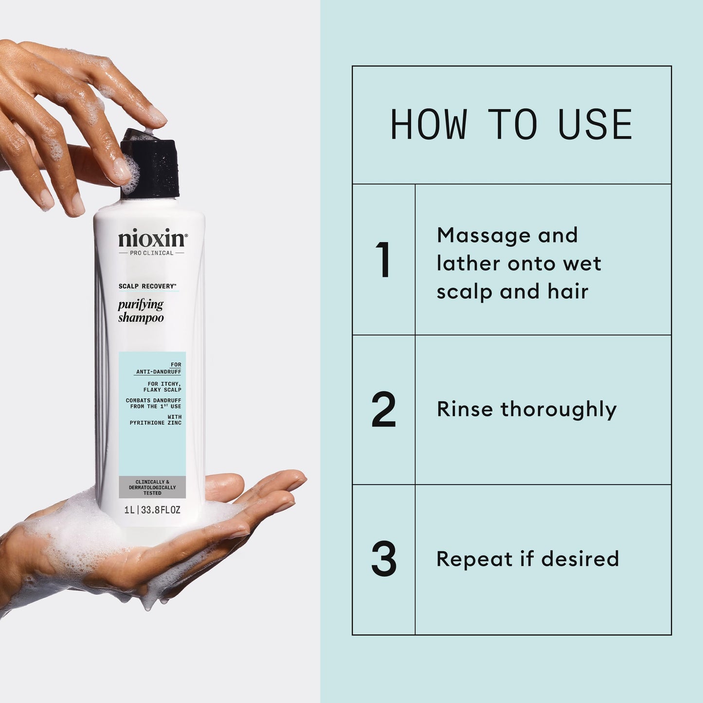 Professional Nioxin hair care bottle for scalp treatment