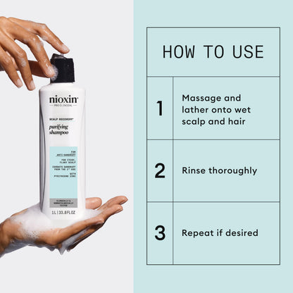 Professional Nioxin hair care bottle for scalp treatment