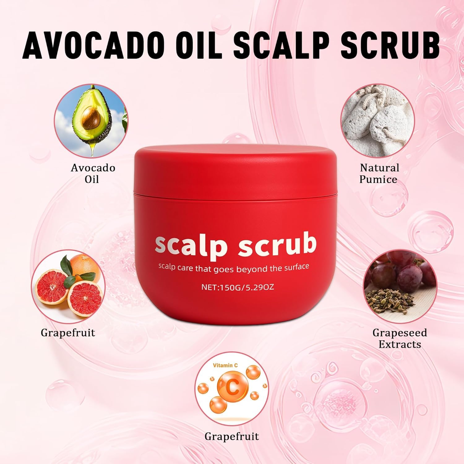 Texture shot of Bekynd Beauty cream-based scalp scrub