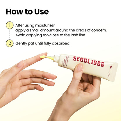 K-SECRET Retinal Liposome four percent eye cream held in hand to illustrate actual product proportions.