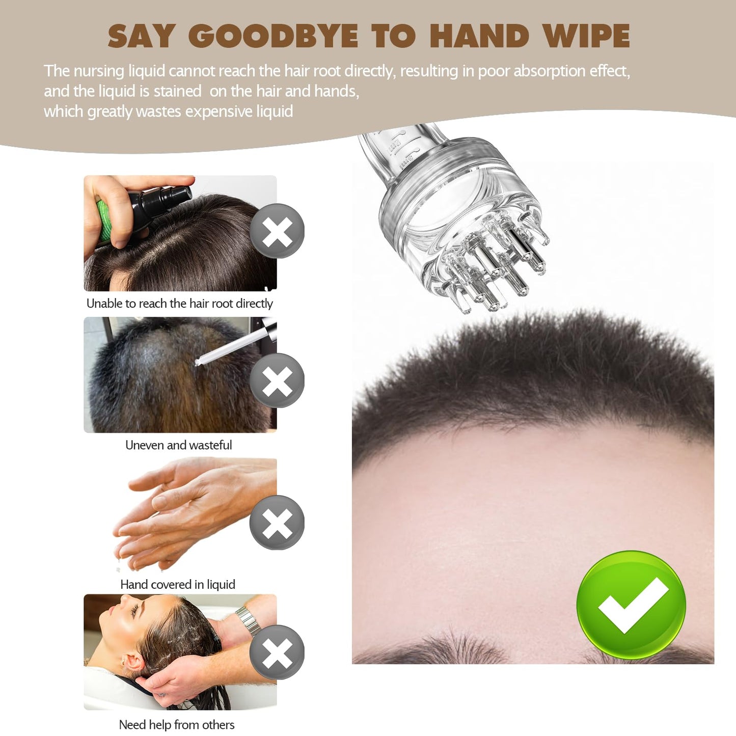 Handheld scalp massager and oil dispenser tool