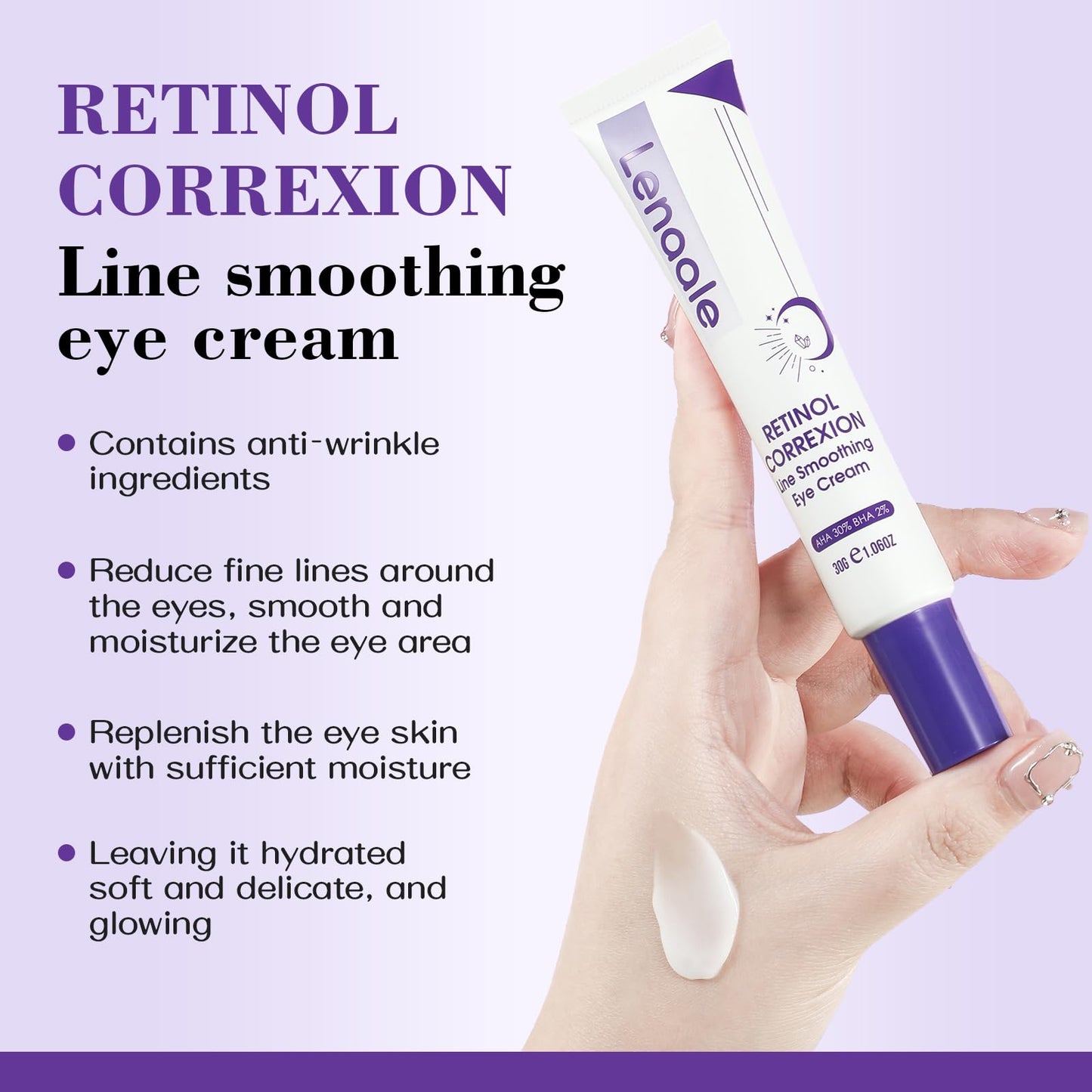 Authentic USA imported Coui Skincare eye gel tube standing upright on solid surface.