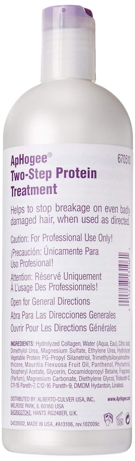 Aphogee protein treatment bottle for damaged hair repair