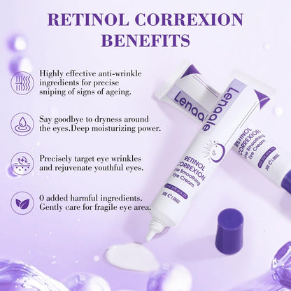 Lenaale Retinol eye cream for puffiness unboxing view showing protective seal.