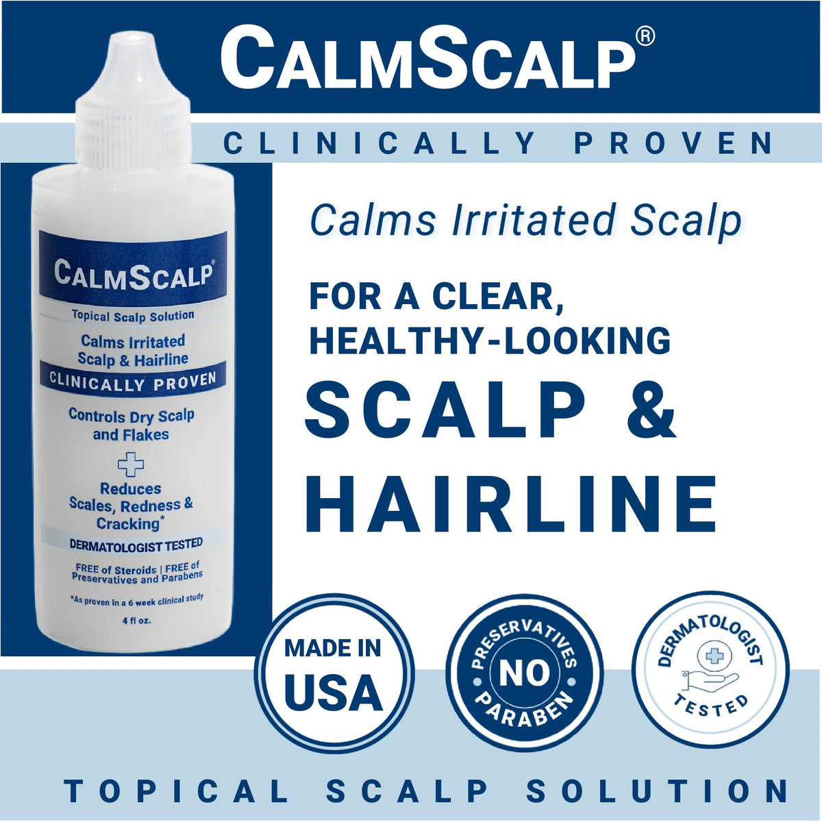 CalmScalp scalp care product for dry and irritated skin