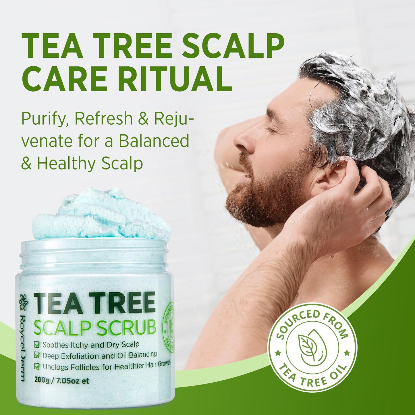 Roycederm scalp exfoliant for dry flaky scalp