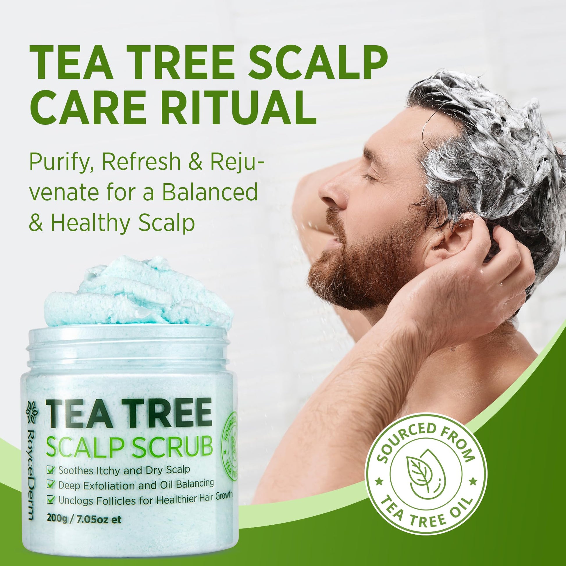 Roycederm scalp exfoliant for dry flaky scalp