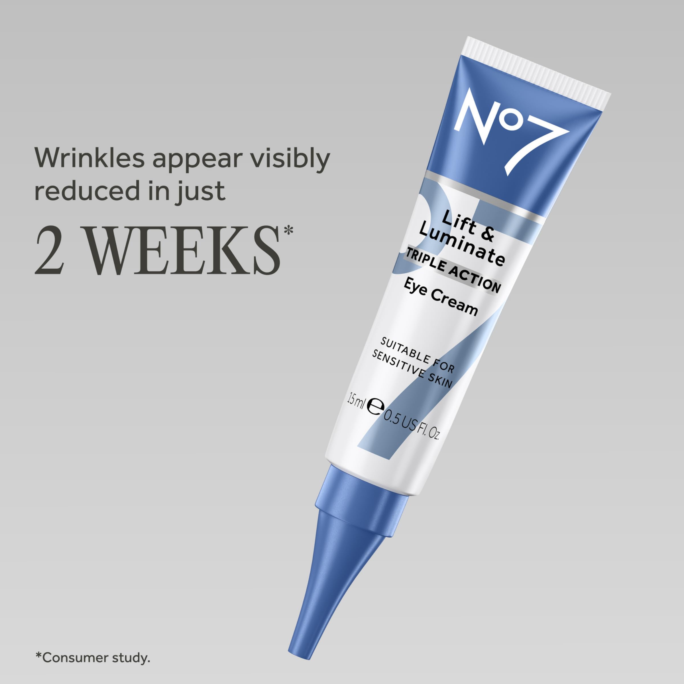 No7 Lift And Luminate Triple Action Under Eye Cream Tube Packaging