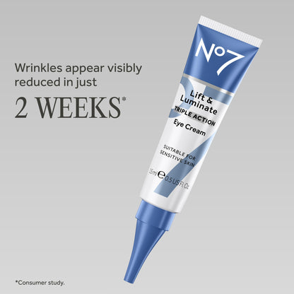 No7 Lift And Luminate Triple Action Under Eye Cream Tube Packaging
