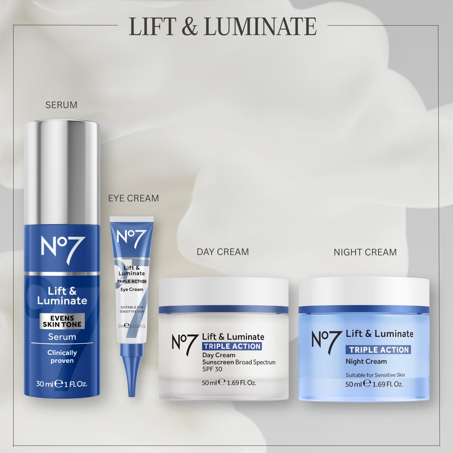 No7 Lift And Luminate Triple Action Under Eye Cream Branded Box