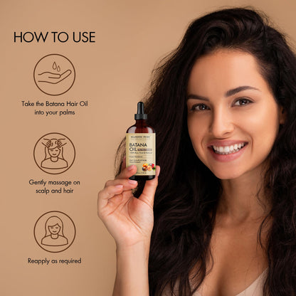 Majestic Pure Batana Oil packaging showing Non-GMO verification